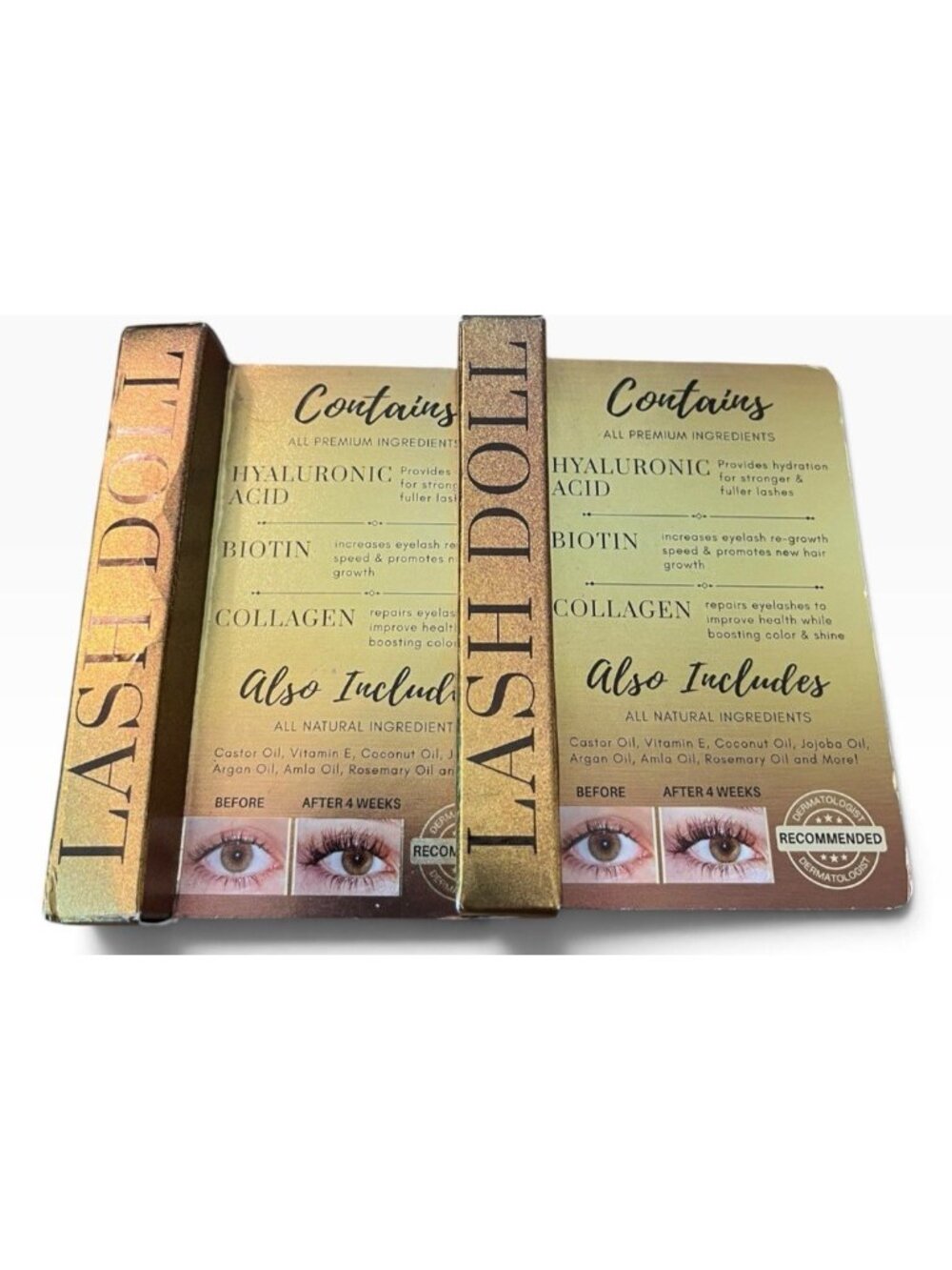 Lash Doll Eyelash Growth Serum Natural Ingredients Lot of 2